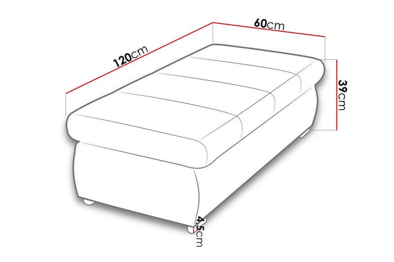 Kintore Fotpall 60 cm NO_BRAND beige - Møbler - Stoler - Krakk - Fotskammel