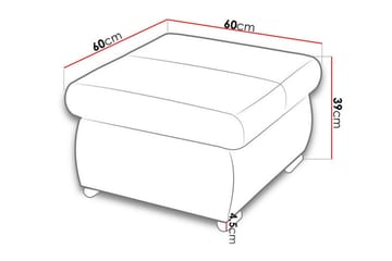Kintore Fotpall 60 cm NO_BRAND Light grey/Dark grey - Møbler - Stoler - Krakk - Fotskammel