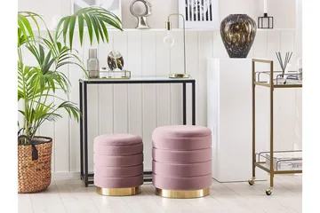 Lerbodatorp Fotskammel med Oppbevaring 2-pk - Rosa - Møbler - Stoler - Krakk - Fotskammel