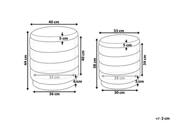 Lerbodatorp Fotskammel med Oppbevaring 2-pk - Rosa - Møbler - Stoler - Krakk - Fotskammel