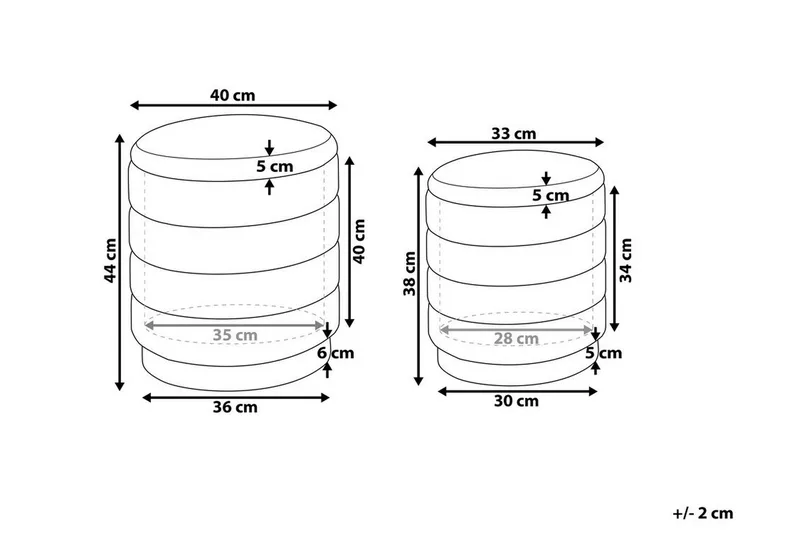 Lerbodatorp Fotskammel med Oppbevaring 2-pk - Rosa - Møbler - Stoler - Krakk - Fotskammel