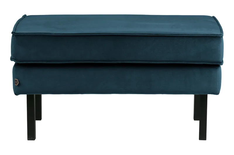 Lissbon Fotskammel Fløyel - Blå - Møbler - Stoler - Krakk - Fotskammel