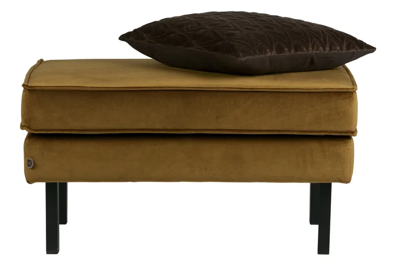 Lissbon Fotskammel Fløyel - Honninggul - Møbler - Stoler - Krakk - Fotskammel