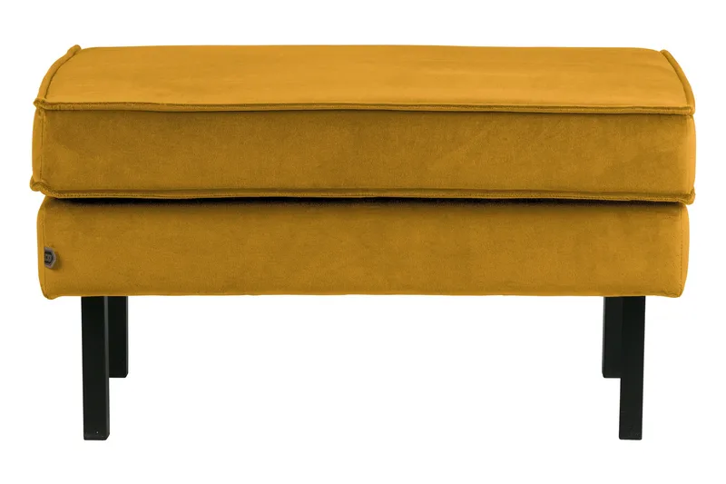 Lissbon Fotskammel Fløyel - Oker - Møbler - Stoler - Krakk - Fotskammel