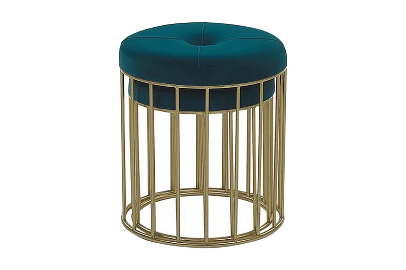 Mattila Fotskammel 2-pk - Blå - Møbler - Stoler - Krakk - Fotskammel