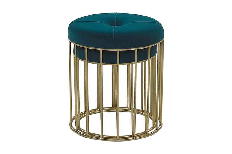 Mattila Fotskammel 2-pk - Blå - Møbler - Stoler - Krakk - Fotskammel