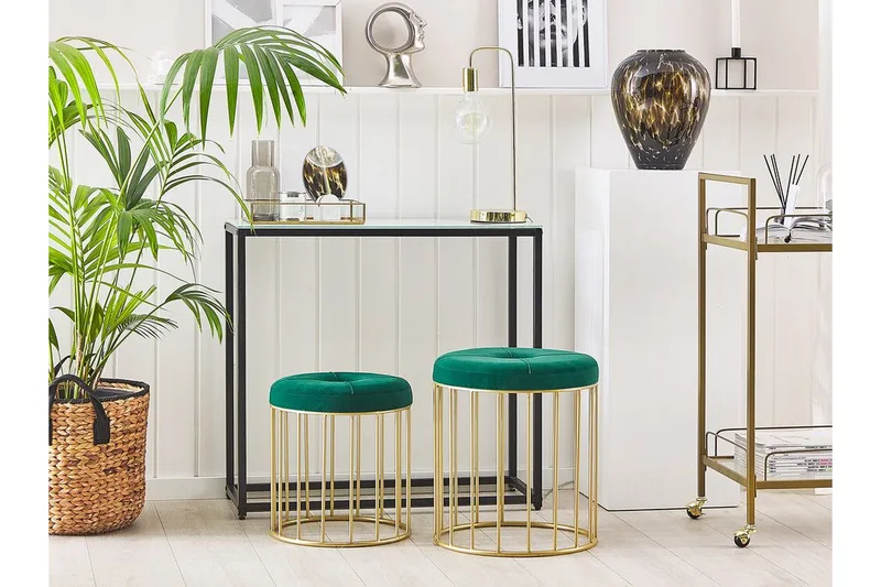 Mattila Fotskammel 2-pk - Grønn - Møbler - Stoler - Krakk - Fotskammel