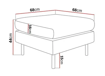 Menard Compact Fotskammel 68 cm - Beige - Møbler - Stoler - Krakk - Fotskammel