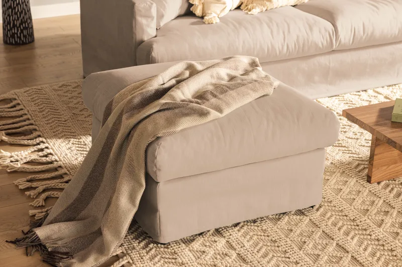 Menard Fotskammel - Beige - Møbler - Stoler - Krakk - Fotskammel