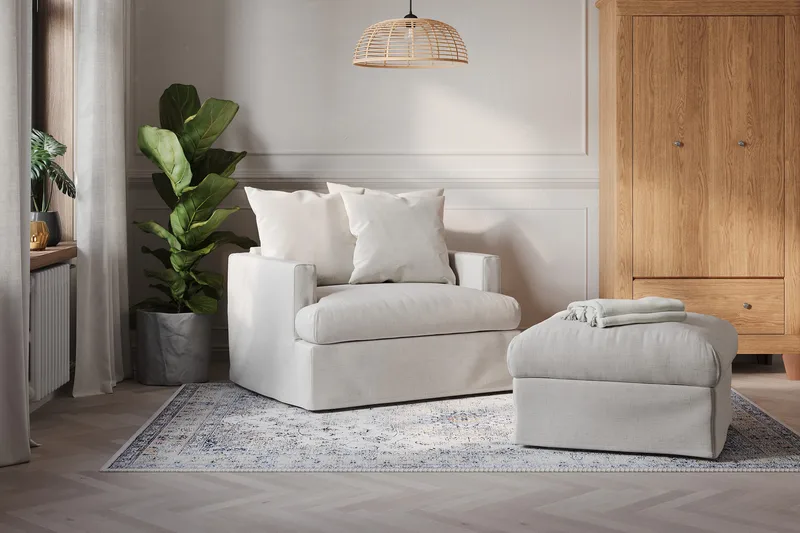 Menard Fotskammel - Beige - Møbler - Stoler - Krakk - Fotskammel