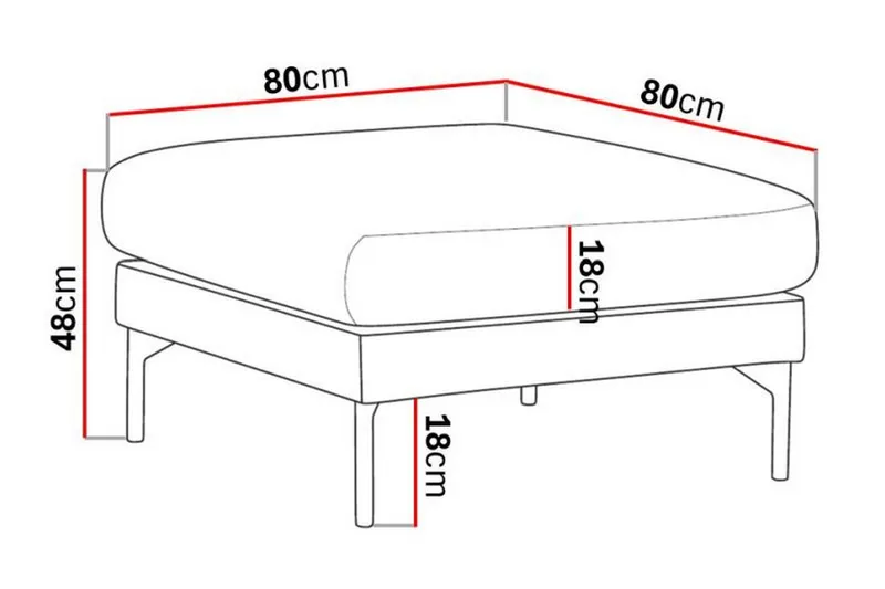 Menard Fotskammel - Mørkegrå - Møbler - Stoler - Krakk - Fotskammel