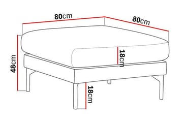 Menard Manchester Fotskammel 87 cm bred - Beige - Møbler - Stoler - Krakk - Fotskammel