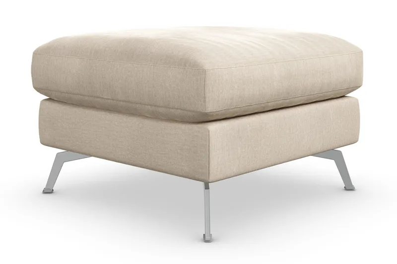 Ocean Lyx Fotskammel - Beige/Fløyel - Møbler - Stoler - Krakk - Fotskammel