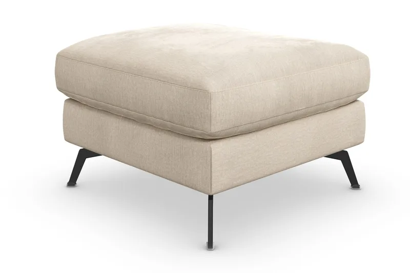 Ocean Lyx Fotskammel - Beige/Fløyel - Møbler - Stoler - Krakk - Fotskammel