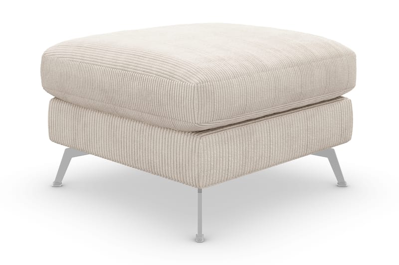 Ocean Lyx Fotskammel - Beige/Krom - Møbler - Stoler - Krakk - Fotskammel