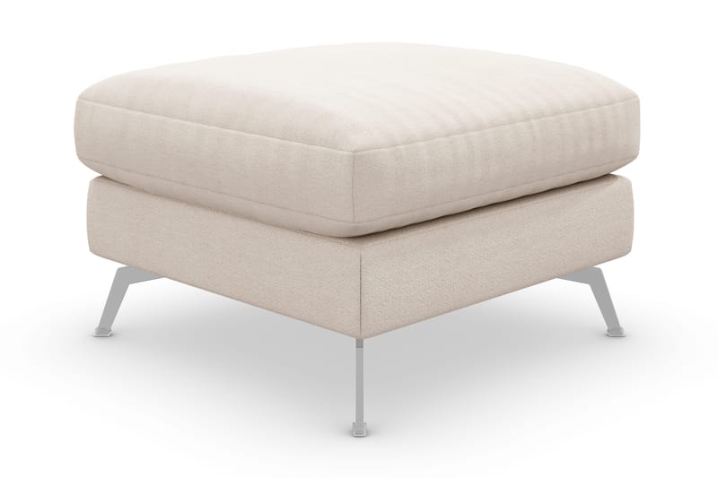 Ocean Lyx Fotskammel - Beige/Krom - Møbler - Stoler - Krakk - Fotskammel