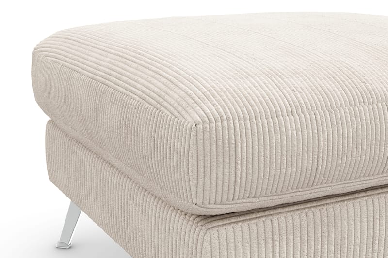 Ocean Lyx Fotskammel - Beige/Krom - Møbler - Stoler - Krakk - Fotskammel
