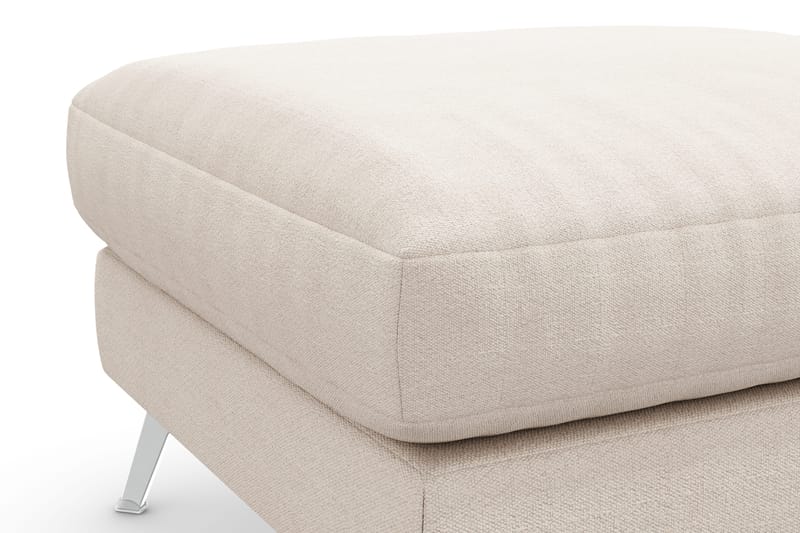 Ocean Lyx Fotskammel - Beige/Krom - Møbler - Stoler - Krakk - Fotskammel
