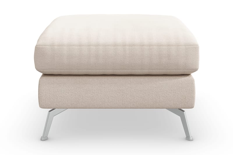 Ocean Lyx Fotskammel - Beige/Krom - Møbler - Stoler - Krakk - Fotskammel