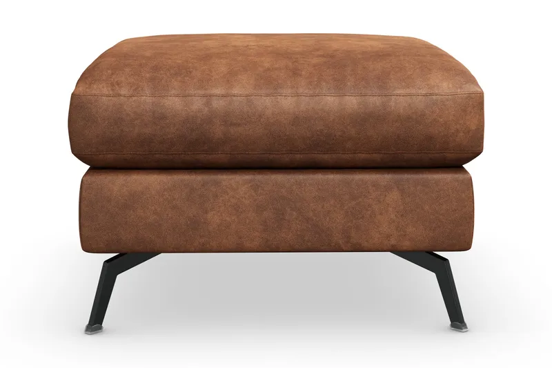 Ocean Lyx Fotskammel - Brun/Lær - Møbler - Stoler - Krakk - Fotskammel