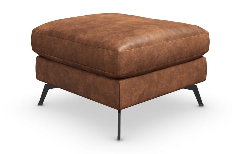 Ocean Lyx Fotskammel - Brun/Lær - Møbler - Stoler - Krakk - Fotskammel