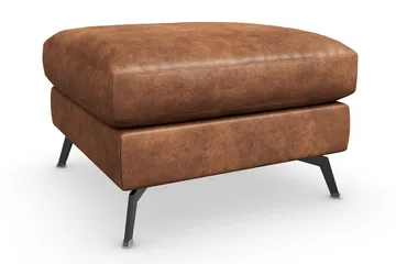 Ocean Lyx Fotskammel - Brun/Lær - Møbler - Stoler - Krakk - Fotskammel