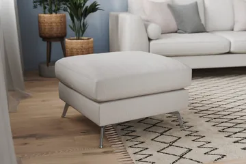 Ocean Lyx Fotskammel - Linbeige/Kromben - Møbler - Stoler - Krakk - Fotskammel