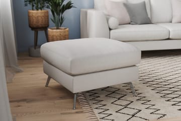 Ocean Lyx Fotskammel - Linbeige/Kromben - Møbler - Stoler - Krakk - Fotskammel