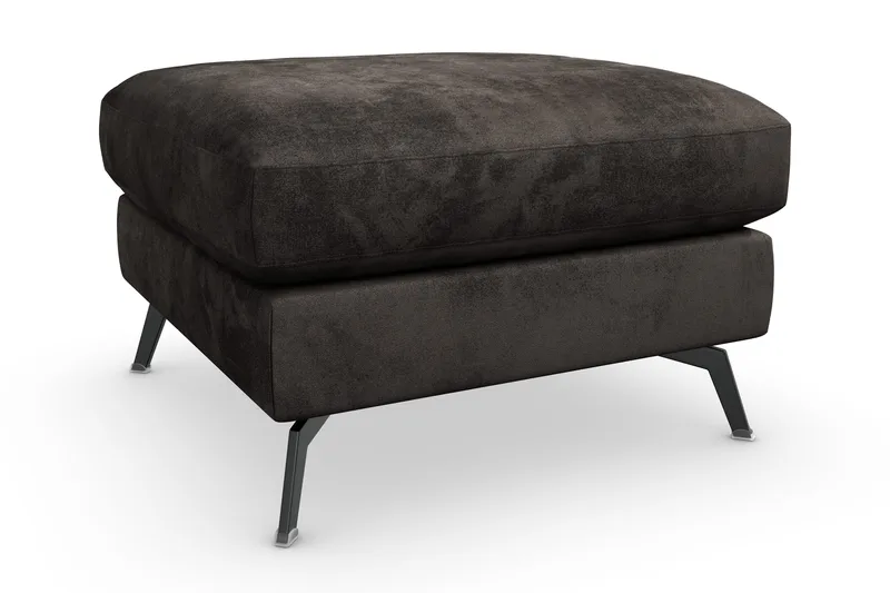 Ocean Lyx Fotskammel - Mørkegrå/Fløyel - Møbler - Stoler - Krakk - Fotskammel