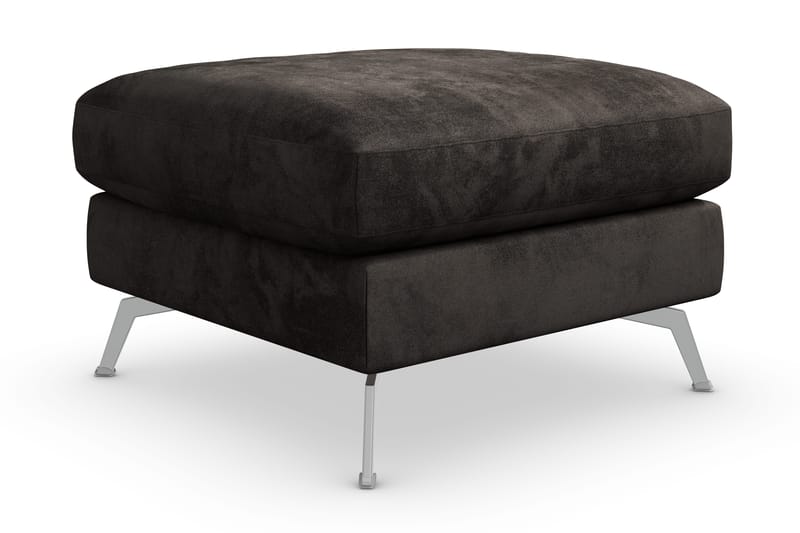 Ocean Lyx Fotskammel - Mørkegrå/Fløyel - Møbler - Stoler - Krakk - Fotskammel