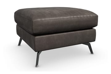 Ocean Lyx Fotskammel - Svart/Lær - Møbler - Stoler - Krakk - Fotskammel