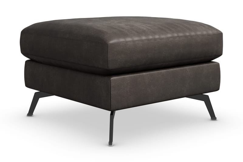 Ocean Lyx Fotskammel - Svart/Lær - Møbler - Stoler - Krakk - Fotskammel