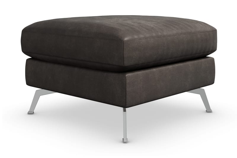 Ocean Lyx Fotskammel, Svart/Lær