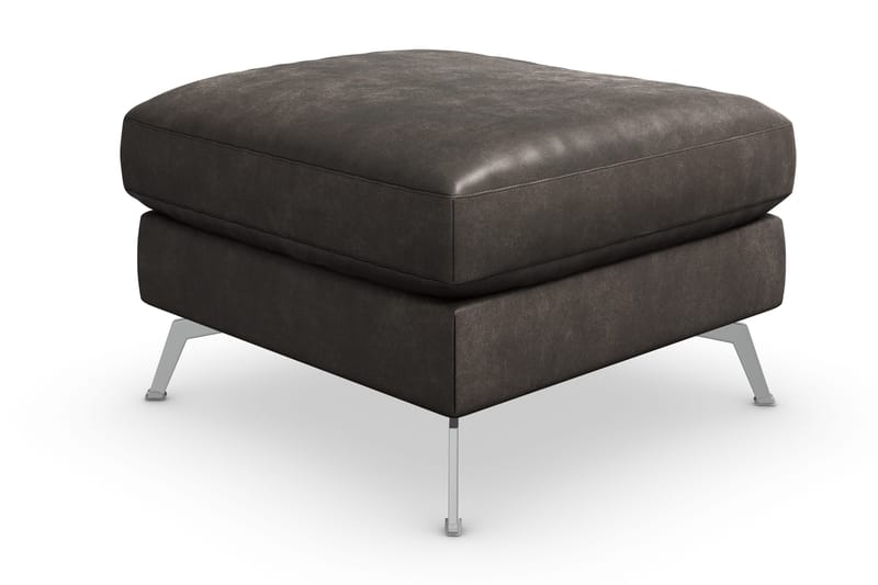 Ocean Lyx Fotskammel - Svart/Lær - Møbler - Stoler - Krakk - Fotskammel