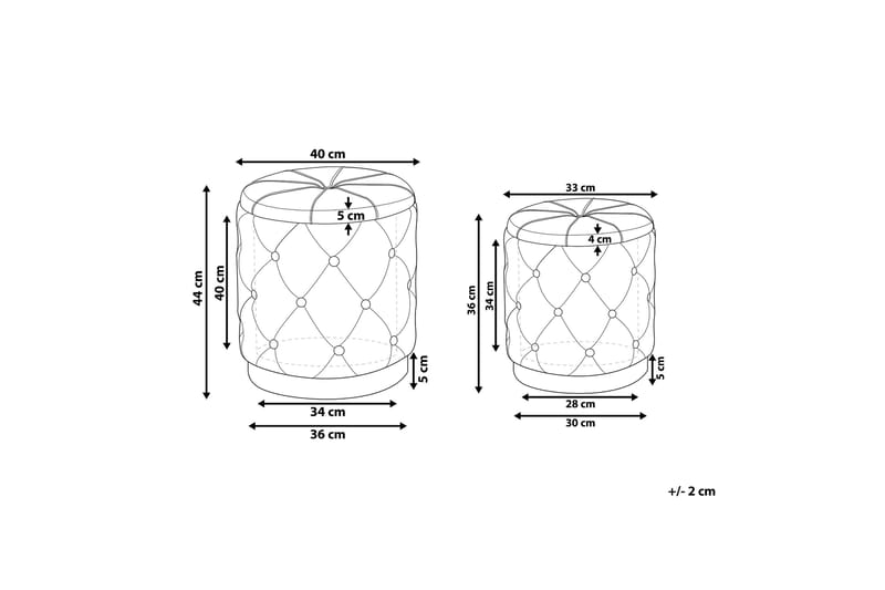 Olingskog Fotskammel med Oppbevaring 2-pk - Hvit - Møbler - Stoler - Krakk - Fotskammel