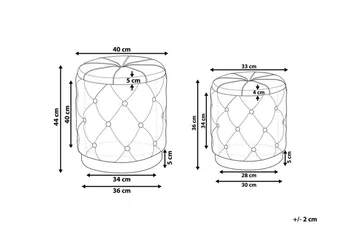 Olingskog Fotskammel med Oppbevaring 2-pk - Gul - Møbler - Stoler - Krakk - Fotskammel