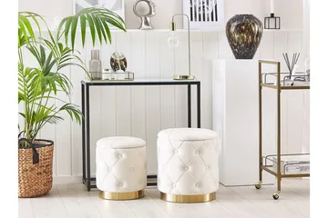 Olingskog Fotskammel med Oppbevaring 2-pk - Hvit - Møbler - Stoler - Krakk - Fotskammel