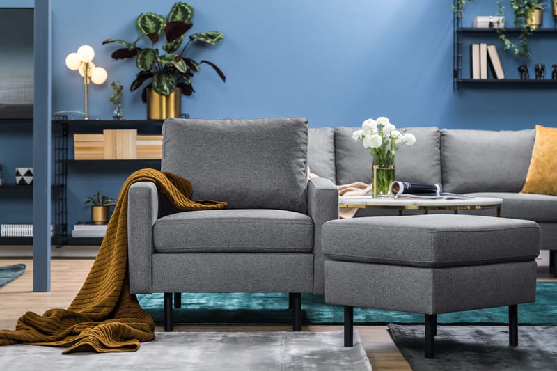 Peppe Fotskammel - Lysegrå - Møbler - Stoler - Krakk - Fotskammel