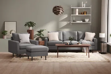 Peppe Fotskammel - Lysegrå - Møbler - Stoler - Krakk - Fotskammel