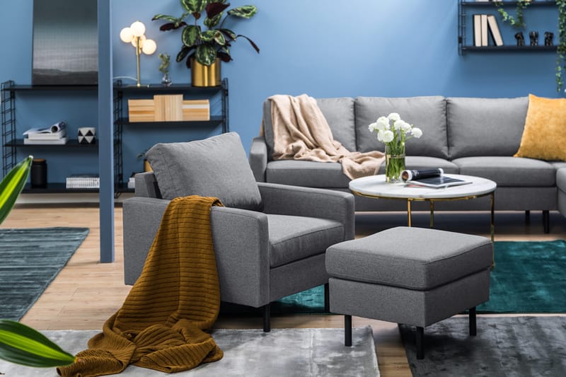 Peppe Fotskammel - Lysegrå - Møbler - Stoler - Krakk - Fotskammel