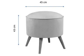 Phyllisann Fotskammel - Rød - Møbler - Stoler - Krakk - Fotskammel