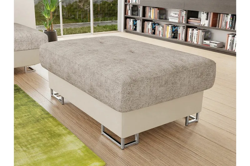 Reginia Fotpall 67 cm beige - Møbler - Stoler - Krakk - Fotskammel