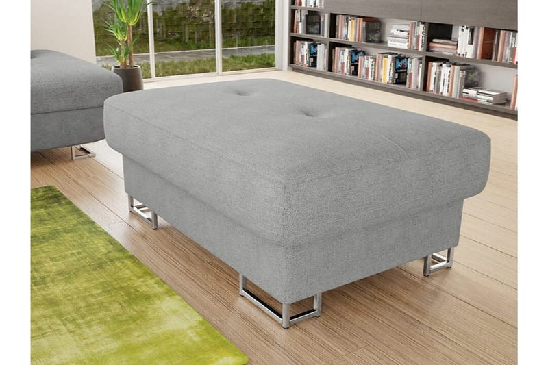 Reginia Fotpall 67 cm Ljusgrå - Møbler - Stoler - Krakk - Fotskammel