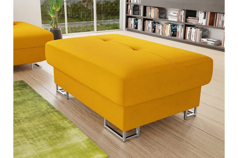 Reginia Fotpall 67 cm NO_BRAND Yellow - Møbler - Stoler - Krakk - Fotskammel