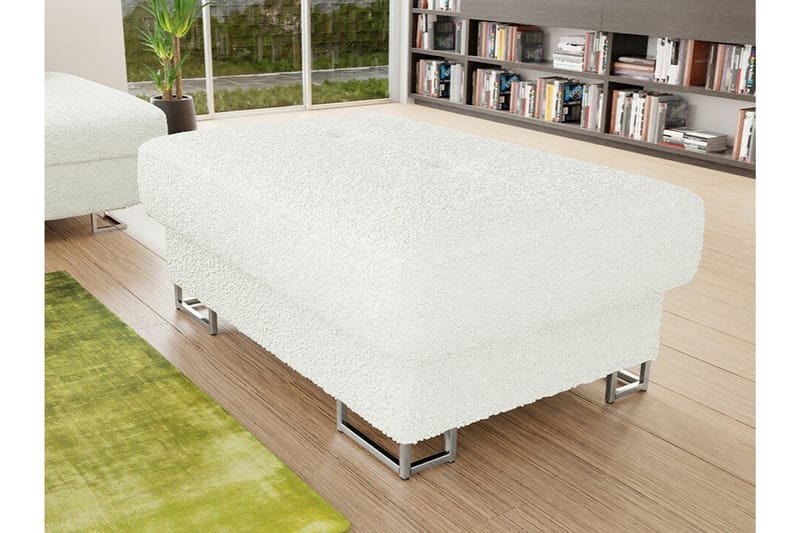 Reginia Fotpall 67 cm White - Møbler - Stoler - Krakk - Fotskammel