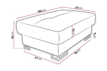 Reginia Fotpall 67 cm - Møbler - Stoler - Krakk - Fotskammel