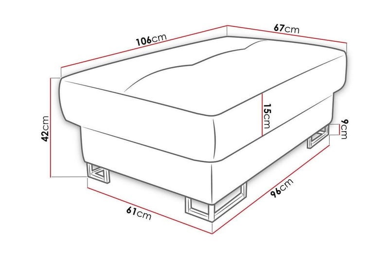 Reginia Fotpall 67 cm - Møbler - Stoler - Krakk - Fotskammel