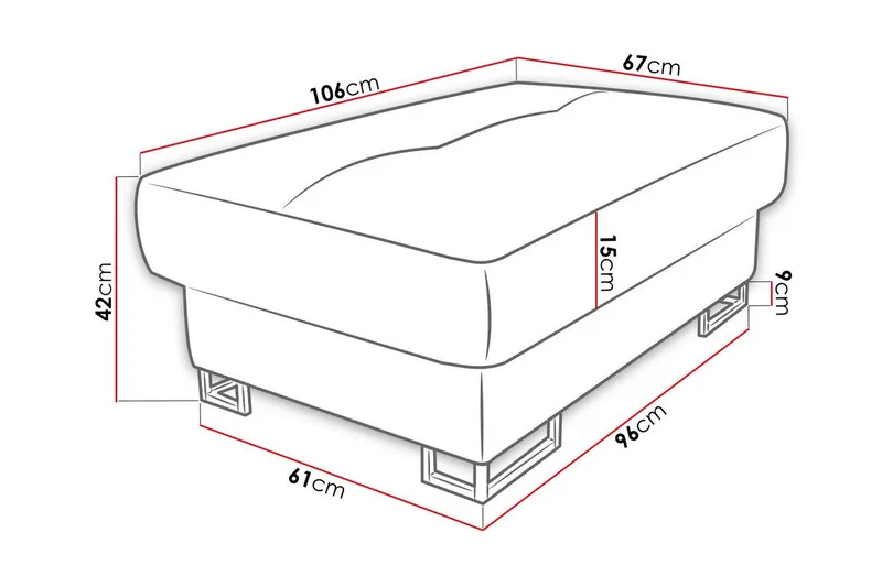 Reginia Fotpall 67 cm - Møbler - Stoler - Krakk - Fotskammel