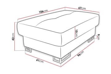 Reginia Fotpall 67 cm - Møbler - Stoler - Krakk - Fotskammel