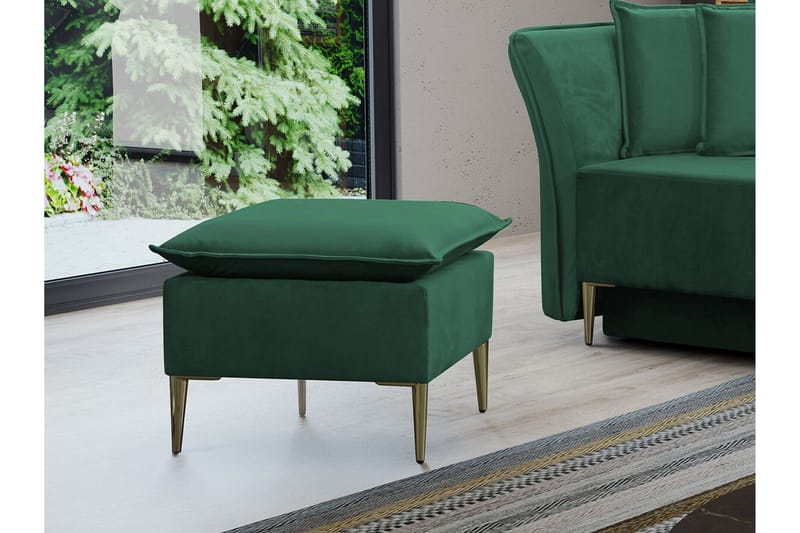 Staffin Fotpall 50 cm Dark green - Møbler - Stoler - Krakk - Fotskammel